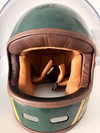 Casco Moto By City Cruiser Marrón y Verde