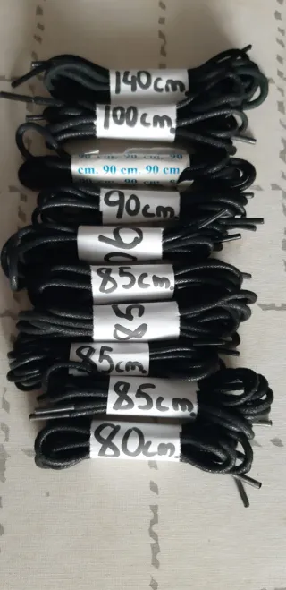 Cordones para zapatos negros (varias medidas)