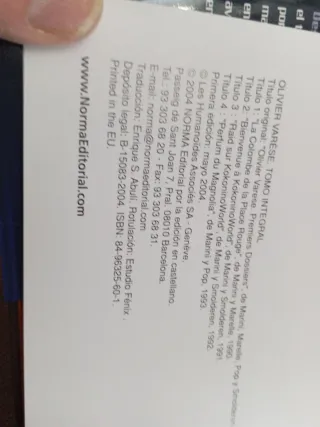 Comic - Olivier Varese tomo integral