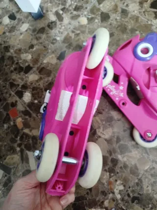 Patines rosas y morados talla ajustable