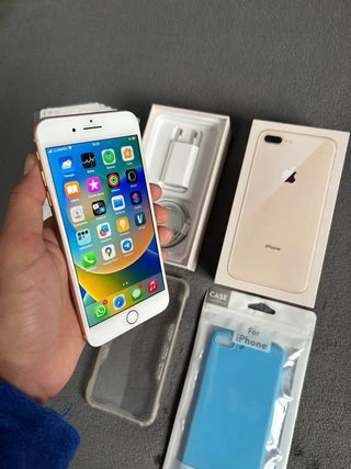 iPhone 8 Plus Dorado + Accesorios