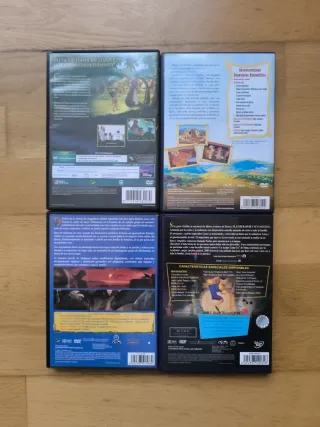 Lote 4 DVDs Clásicos Disney (Español)
