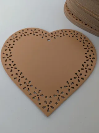 29 Sagome Cuore, in Cuoio