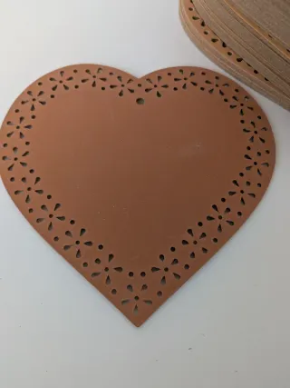 29 Sagome Cuore, in Cuoio