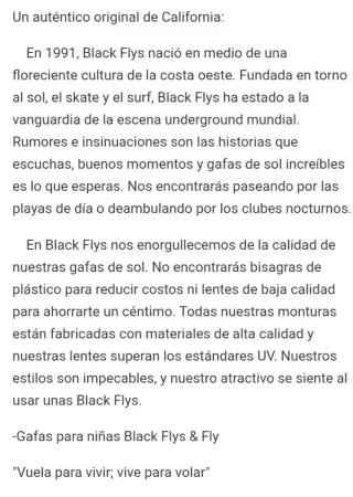 Gafas de sol Black Flys