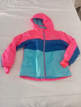 Traje de esquí junior azul con tirantes