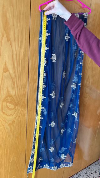 Lehenga choli Vestido India Elegante Azul y Dorado