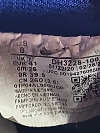 Nike SB Dunk Low Supreme Azul Blanco T:41