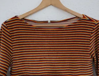 Jersey terciopelo rayas talla M