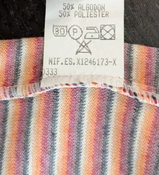 Jersey terciopelo rayas talla M