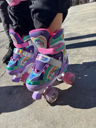 Patines 4 Ruedas Niña Unicornio Violeta