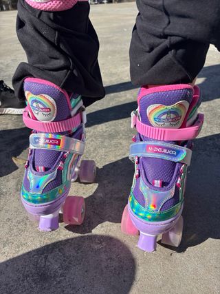 Patines 4 Ruedas Niña Unicornio Violeta