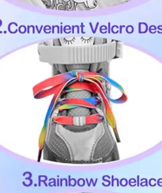 Patines 4 Ruedas Niña Unicornio Violeta