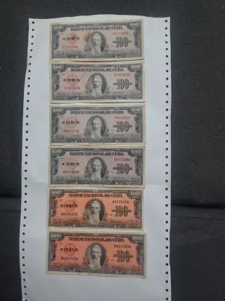 50 Pesos Cubanos Billetes Antiguos