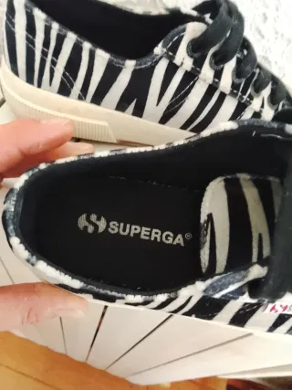 Superga sneakers zebrate velluto