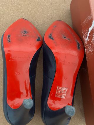 Zapatos de piel Cremades T.36 Azul Marino