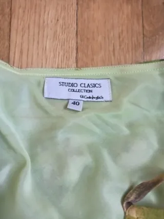 Blusa verde tirantes estampado floral