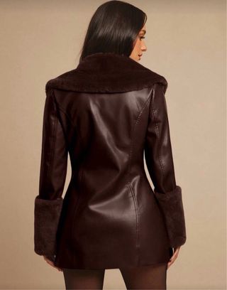 Chaqueta elegante mujer marrón