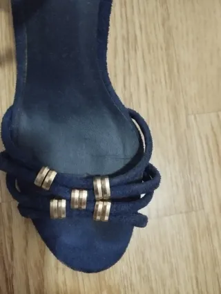 Sandalias tacón Marypaz azul mujer