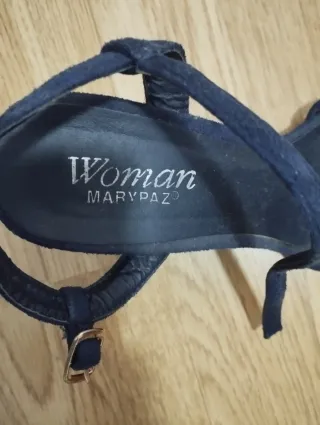 Sandalias tacón Marypaz azul mujer