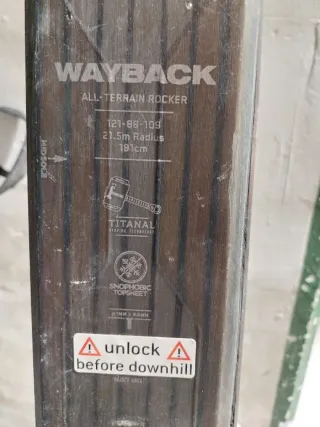 Esquís K2 Wayback 181cm de 88 de patín