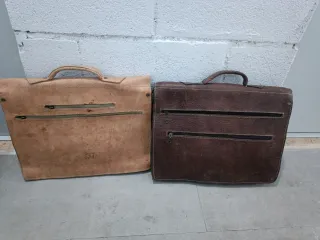 Maletín de cuero marrón