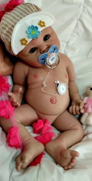Bebé Reborn Silicona Niño Completa 48 cm