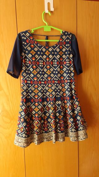 Lehenga Choli Pantalón India Azul Bordado