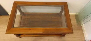 Mesa de centro madera y cristal