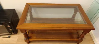 Mesa de centro madera y cristal