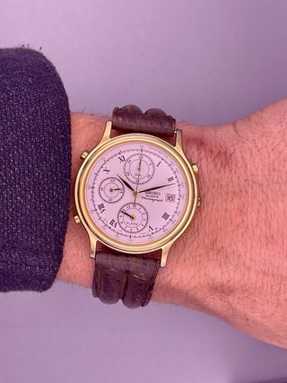 Reloj Seiko Quartz Chronograph 7T32 Dorado