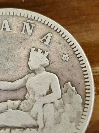 2 Pesetas Gobierno Provisional 1870 *73