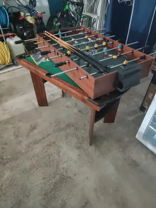 Futbolín y mesa de billar 2 en 1
