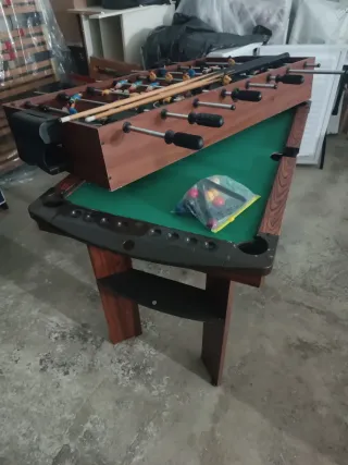 Futbolín y mesa de billar 2 en 1