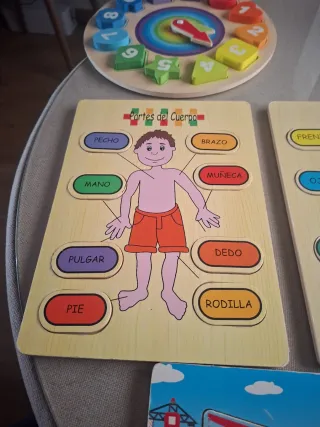 Juegos educativos infantiles madera