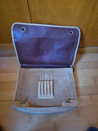 Maletín piel Orsetto beige