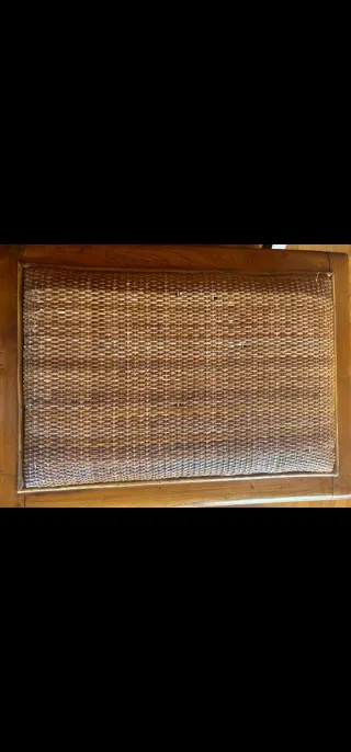 Diván y Reposapiés de Madera y Mimbre