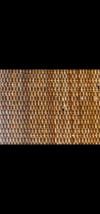 Diván y Reposapiés de Madera y Mimbre