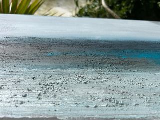 Cuadro paisaje marino acrílico texturizado.