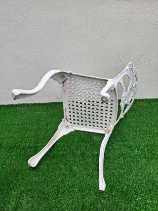 Juego de 6 Sillas de Aluminio Fundido Blancas