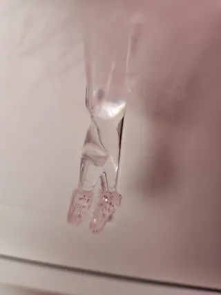 Adorno Bailarina Navidad Transparente Rosa