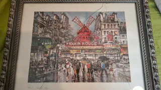 Láminas de París con marco de madera