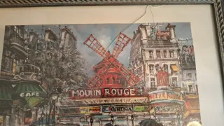 Láminas de París con marco de madera