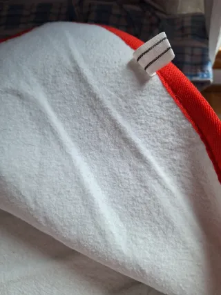 Manta eléctrica roja franela