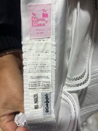 Vestido blanco de fiesta para niña