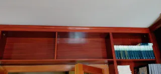 Librería de salón madera oscura