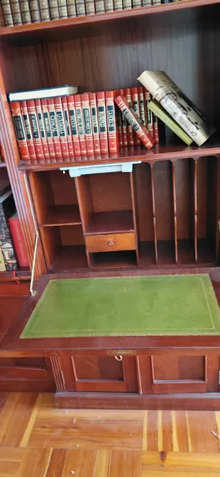 Librería de salón madera oscura