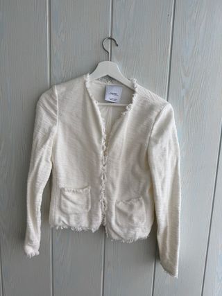 Chaqueta Mango Blanca Tweed