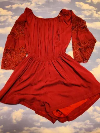 Mono corto verano rojo