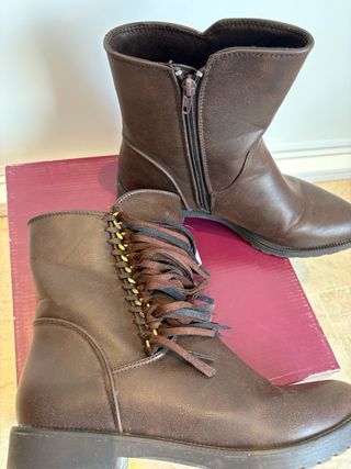 Botas camperas marrones mujer